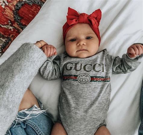 newborn baby girl gucci clothes|designer babies wearing Gucci.